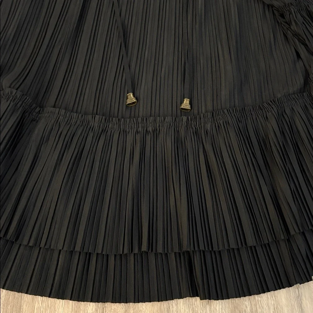 New Free People Can't Help It Long Sleeve Mini Dress Small Black OB998026